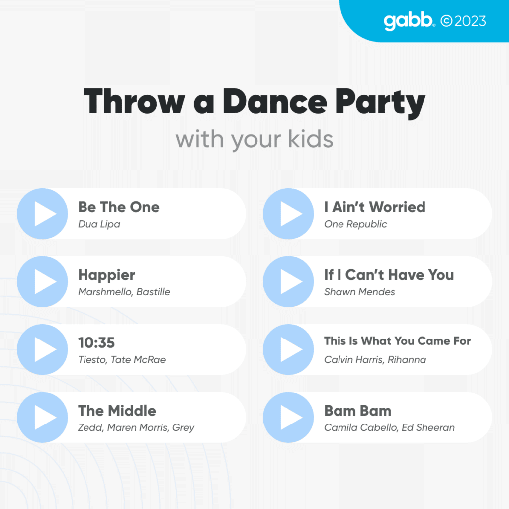 throw a dance party with your kids