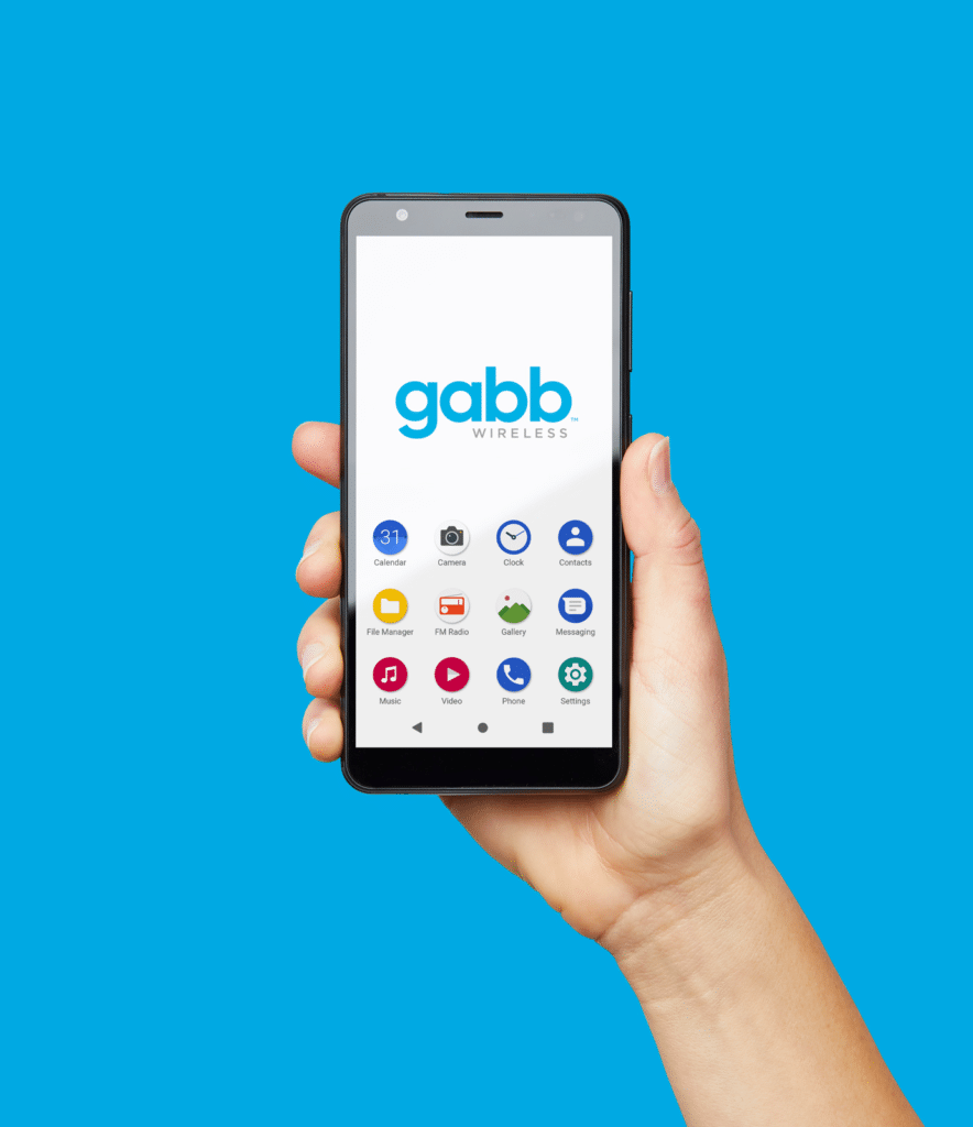 Gabb Phone on blue background