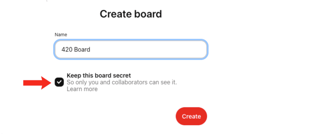 how to make secret board on pinterest